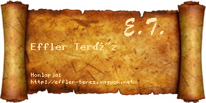 Effler Teréz névjegykártya